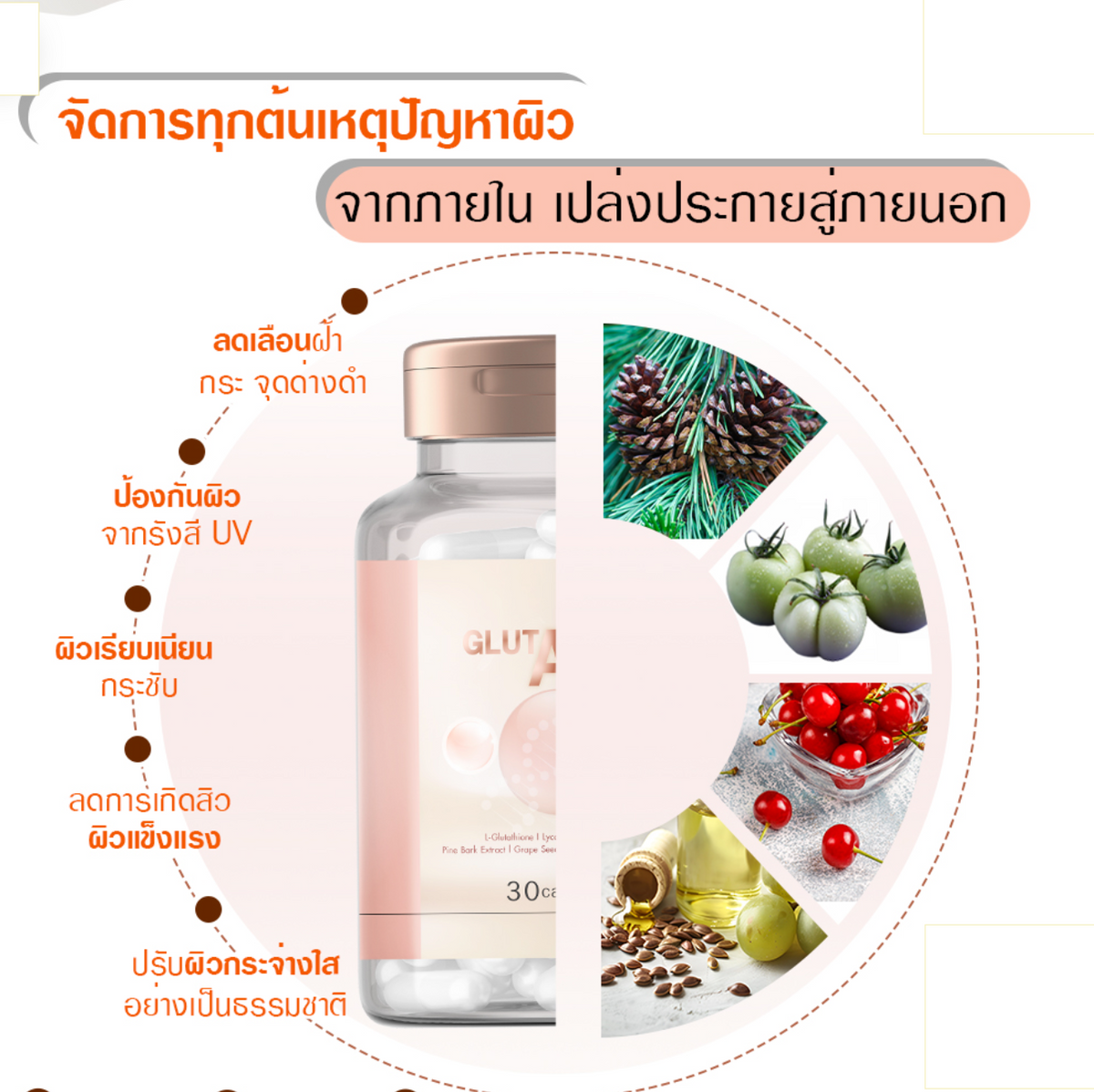 OEM) GLUTA AURA VITAMIN, ORGANIC, NATURAL EXTRACT 100%, HOKKAIDO TOMA   Arabian Organics
