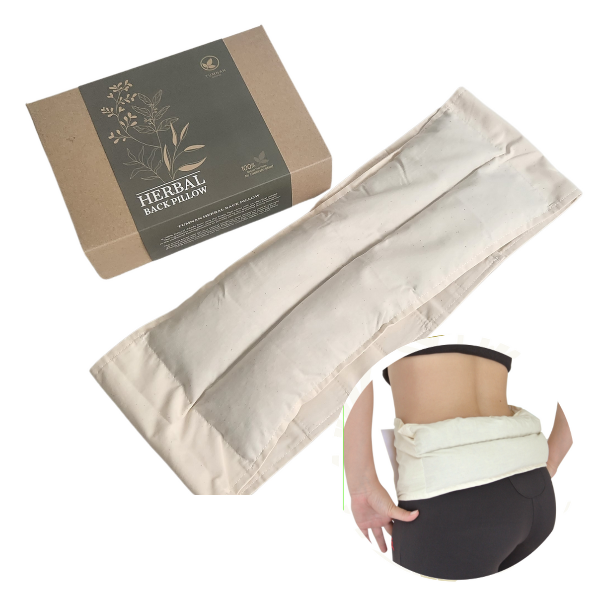 TUMNAN Herbal Back Pillow Authentic Thai Herbal Therapy Arabian tumnan-herbal-back-pillow-authentic-thai-herbal-therapy-arabian