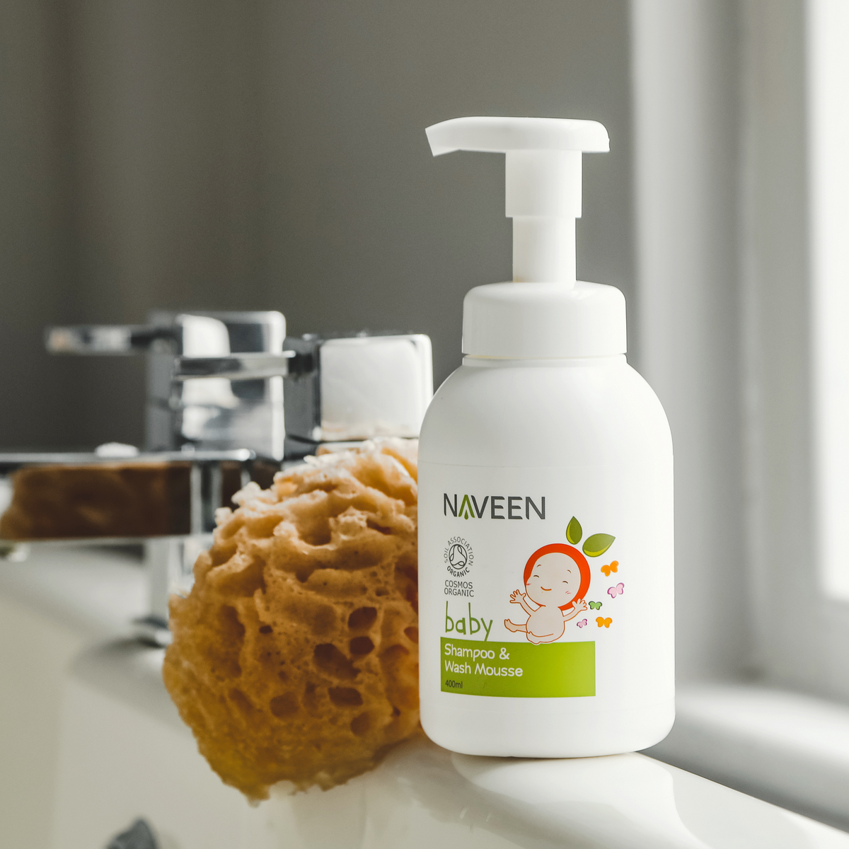 NAVEEN Baby Shampoo & Wash Mousse 400ml – Arabian Organics