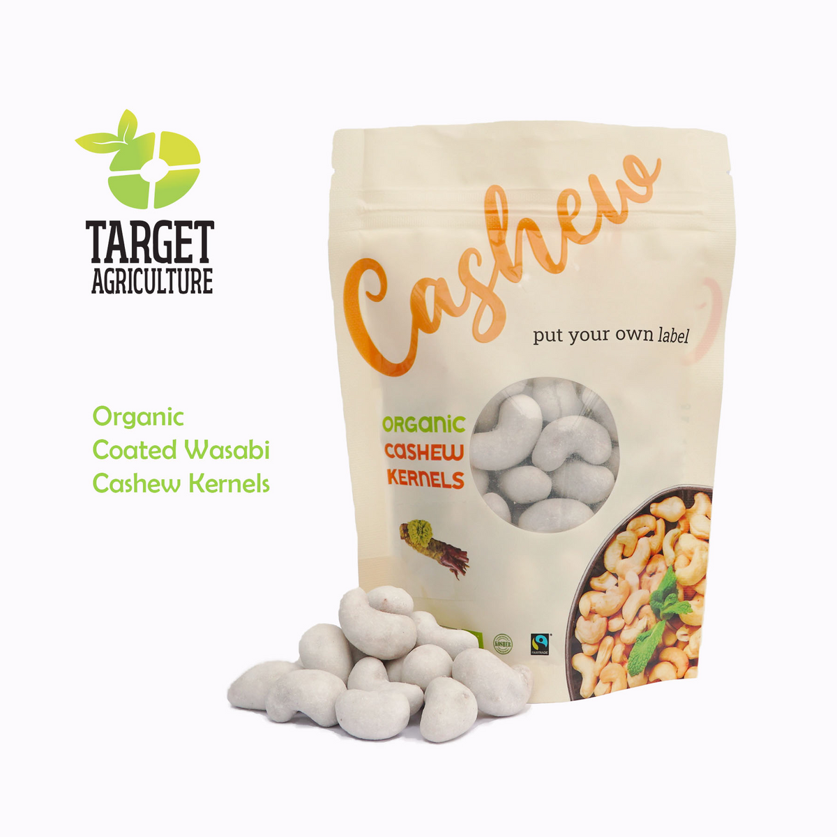 Organic wasabi coated cashew Arabian Organics