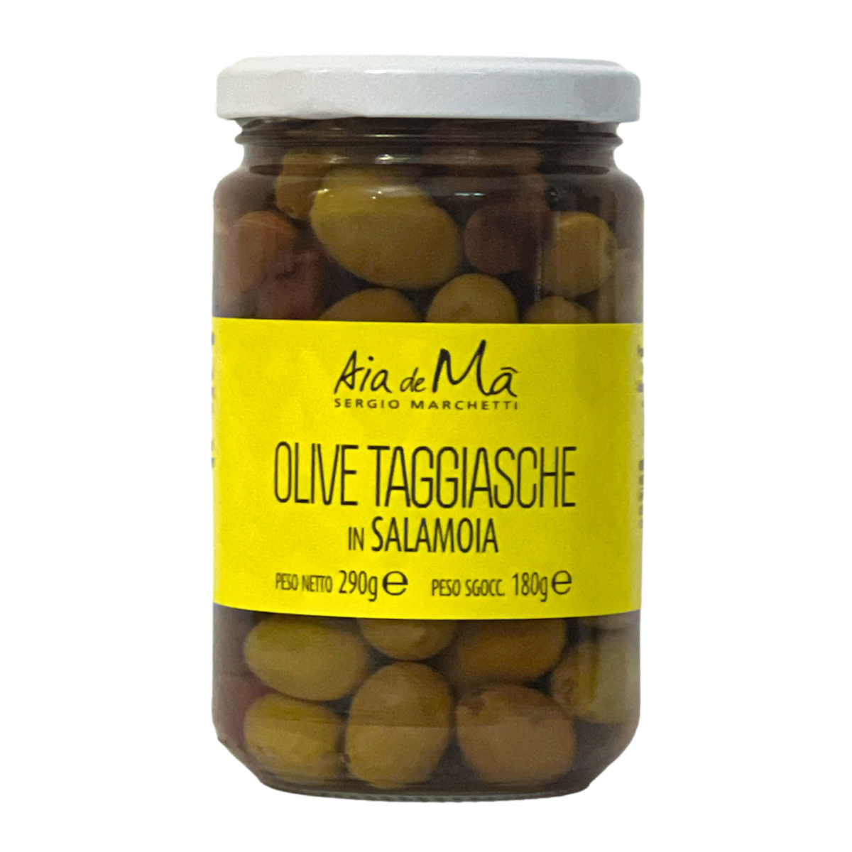 Olive Taggiasche in Salamoia - Taggiasca Olives in Brine - 190g – Arabian  Organics, image size:1200x1200