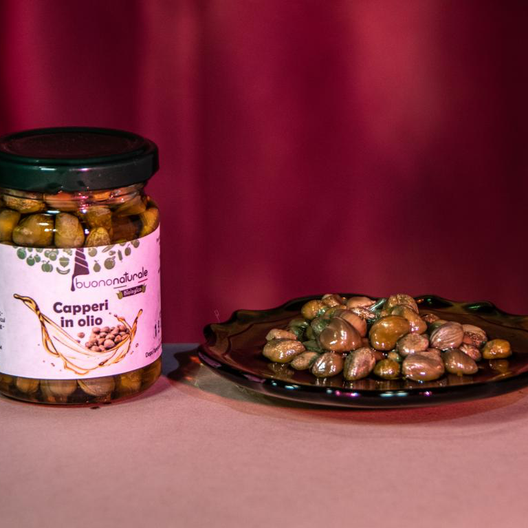 Capers in extravirgin olive oil Arabian Organics