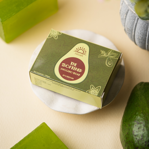Nittah The Softener 100g - Avocado Soap - Soft & Smooth Skin - Acne and Wrinkle Shield,Soothing Nourishment