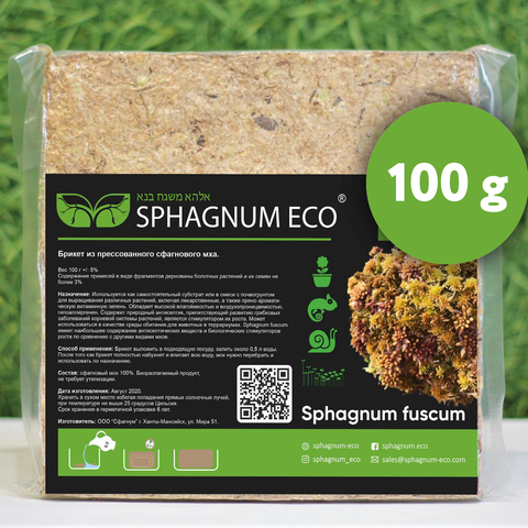 Moss Sphagnum 100 g in pressed briquette