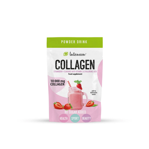 Strawberry flavoured collagen + hyaluronic acid + wit. C 10,7g