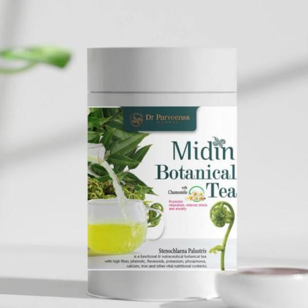 MIDIN BOTANICAL TEA WITH CHAMOMILE (50 sachets/teabags in DRUM)