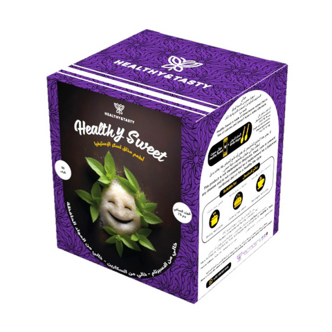 Healthy&Tasty Stevia Natural Sweetener Powder from Stevia Leaves, Zero Calorie - 75g (50 Sachets X 1.5g)