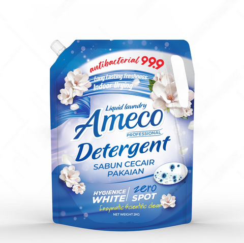 AMECO PROFESSIONAL LIQUID LAUNDRY DETERGENT HYGIENICE WHITE