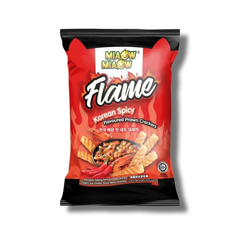Miaow Miaow Flame Korean Spicy Flavoured Prawn Crackers