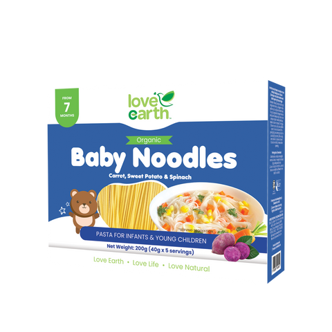 Organic Baby Noodles Carrot, Sweet Potato & Spinach