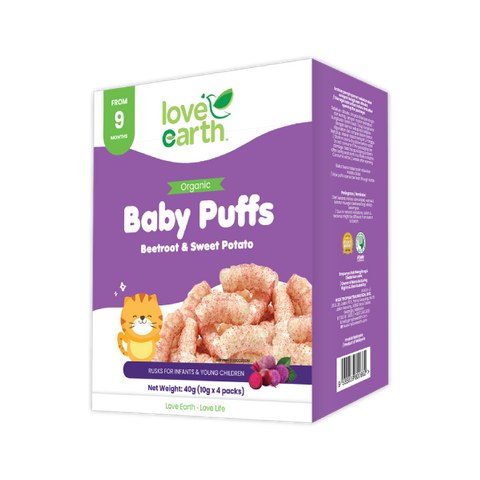 Organic baby puffs - Beetroot & Sweet Potato