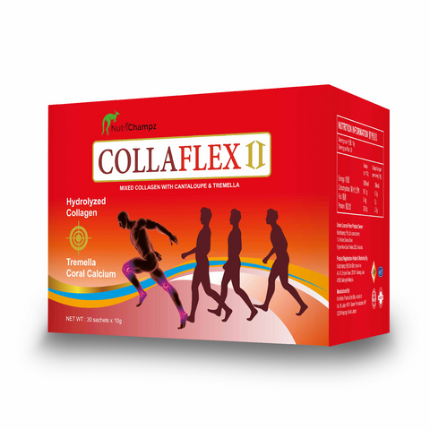 Nutrichampz Collaflex II Mixed Collagen with Cantaloupe & Tremella Powder 30 sachets x 10g