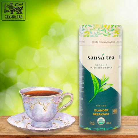 Sansa Ceylon Black Tea (Organic) - Islander Breakfast (25 tea bag in a paper Canister)