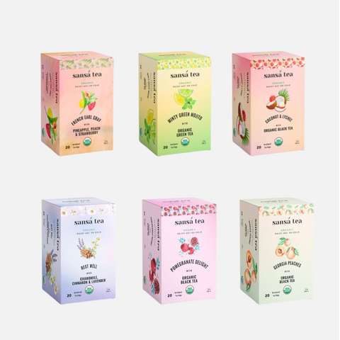 Sansa Organic Tea 20/25 count envelope box series