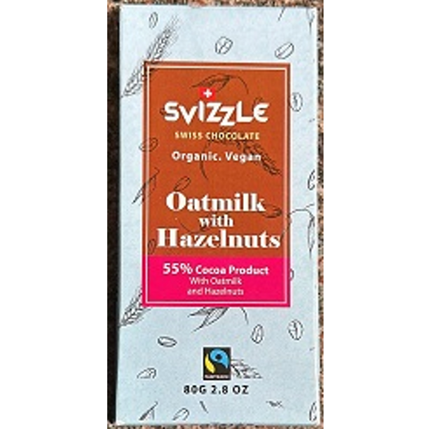 Organic Vegan Oatmilk chocolate with hazelnuts