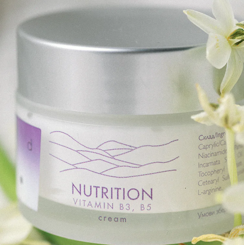 Nutrition vitamin B3, B5 cream