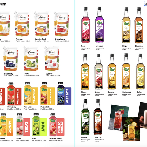 FLAVORED SYRUP & FRUIT PUREE'