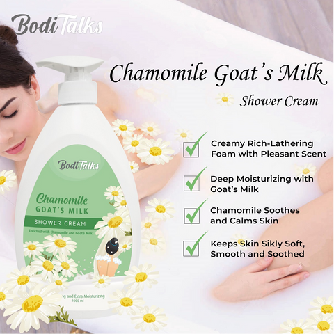 BodiTalks Chamomile Goat’s Milk Shower Cream 1000ml