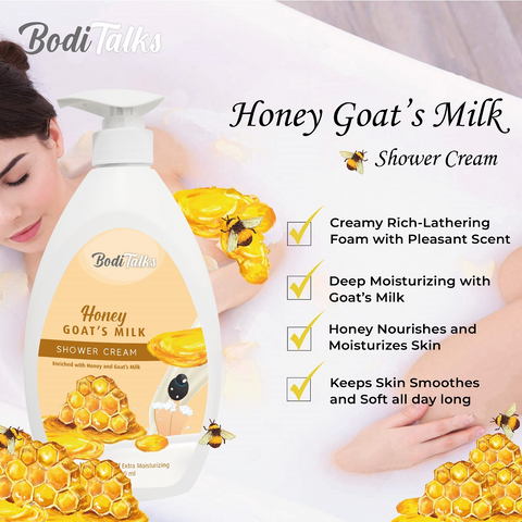 BodiTalks Honey Goat's Milk Shower Cream 1000ml