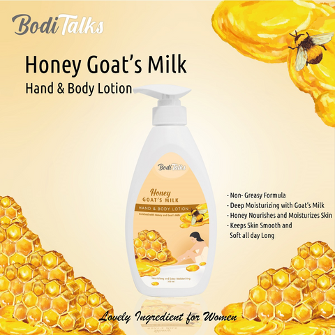 BodiTalks Honey Goat's Milk Hand & Body Lotion 500ml