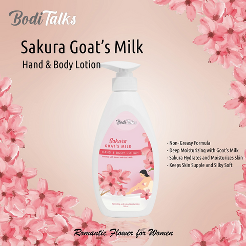 BodiTalks Sakura Goat's Milk Hand & Body Lotion 500ml