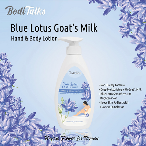 BodiTalks Blue Lotus Goat's Milk Hand & Body Lotion 500ml