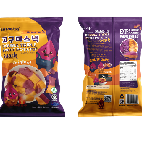 Double Sweet Potato Crackers (PURPLE/ORANGE)