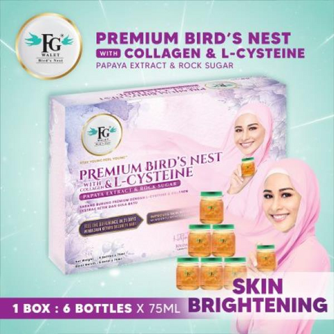 Fgwalet Premium Bird's Nest with  L-Cysteine and Papaya Extract