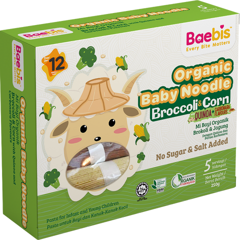 Baebis Organic Noodles (Broccoli & Corn Carbonara)