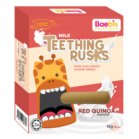 Baebis Teething Rusks (Red Quinoa)