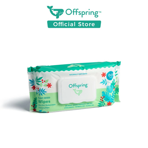 Offspring Biodegradable Plant-Based Baby Wipes 10ct/20 ct/80 ct/20ct x 6packs/80ct x 4packs