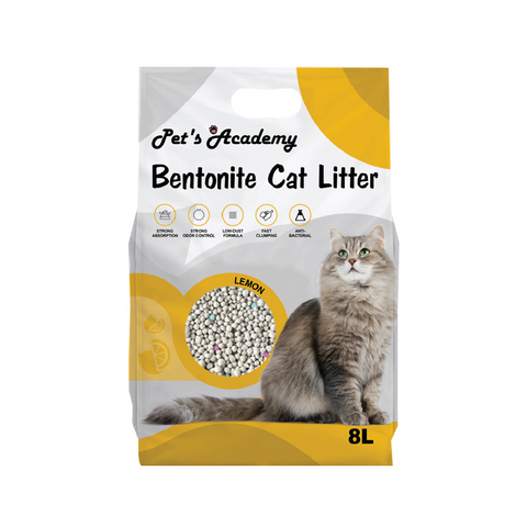 PET'S ACADEMY BENTONITE CAT LITTER LEMON 5L/ 8L/ 12L