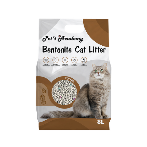 PET'S ACADEMY BENTONITE CAT LITTER COFFEE 5L/ 8L/ 12L