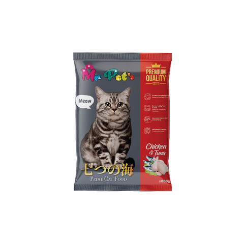 MR PET'S PRIME CAT FOOD CHICKEN & TUNA 800G