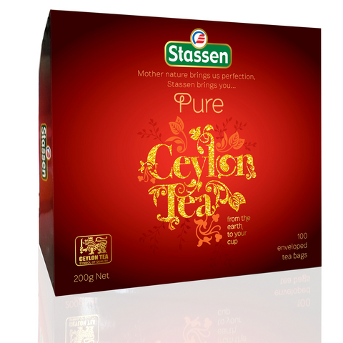 PURE CEYLON ORGANIC BLACK TEA - 25 PAPER ENVELOPE TEA BAGS (50G)