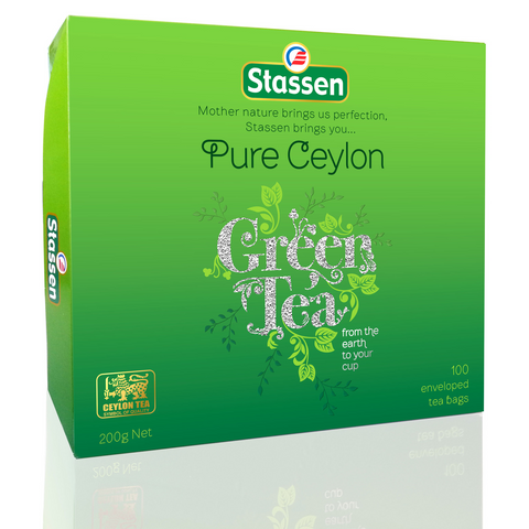 PURE CEYLON ORGANIC GREEN TEA - 25 PAPER ENVELOPE TEA BAGS (50G)