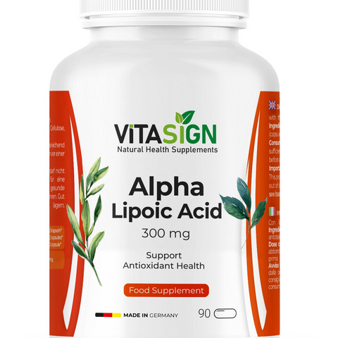 VITASIGN Alpha Lipoic Acid 300mg, 90 Vegan Capsules – Food Supplement