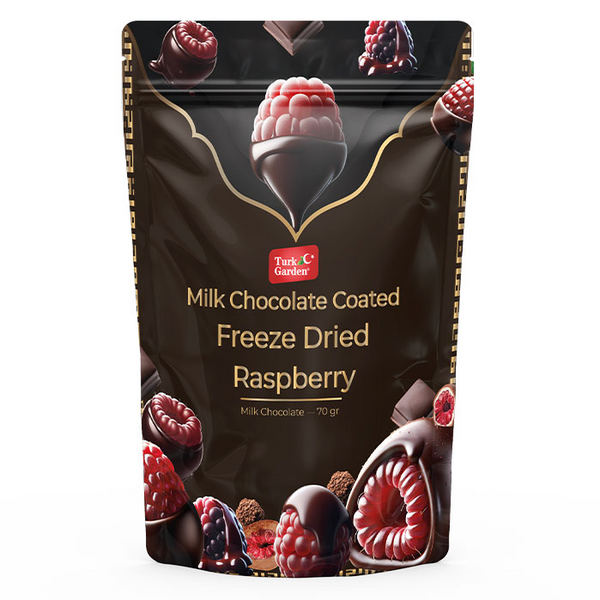 Milk Chocolate Freeze-Dried Raspberry Dragees | Turk Garden | Organic ...