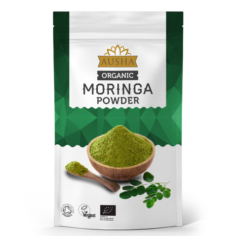 Ausha Organic Moringa Leaf Powder 200g - UK Certified