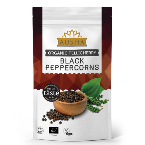 Organic Tellicherry Black Peppercorns 200g
