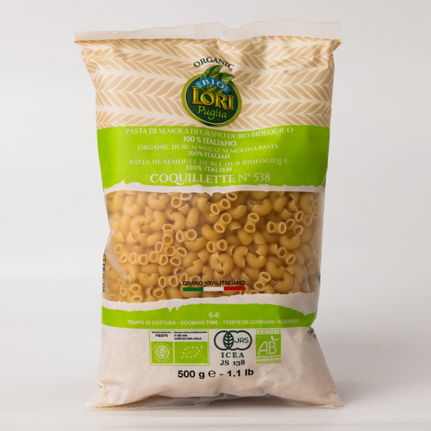 ORGANIC ITALIAN PASTA - COQUILLETTES BIO LORI