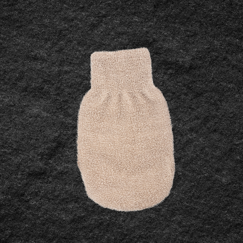 massage glove, linen, 3341
