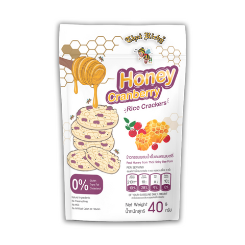Honey Rice Crackers (Cranberry 40g)