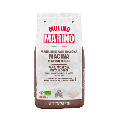 Organic WHOLEMEAL soft wheat MACINA flour natural-stone milled