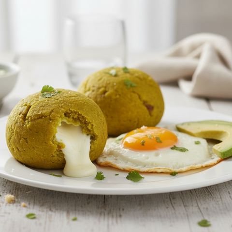 Bolón Verde con Queso (Green Plantain Ball with Cheese)