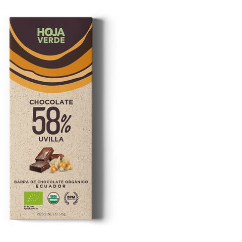 HOJA VERDE 58% CACAO UVILLA – GOLDEN BERRY TWIST