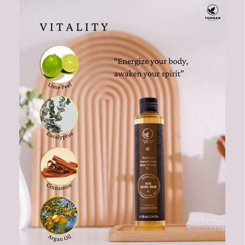 TUMNAN AROMATHERAPY BODY MASSAGE OIL - VITALITY