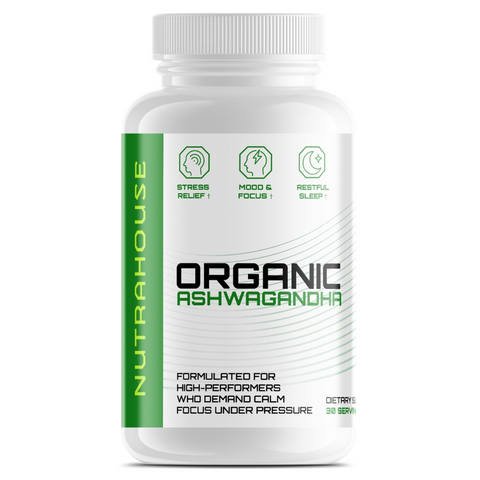 NUTRAHOUSE Organic Ashwagandha | Stress, Focus & Sleep Support