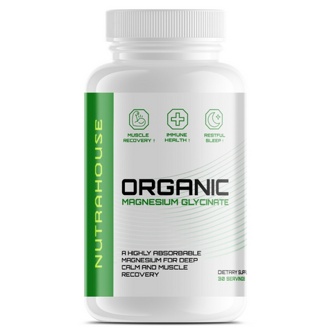 NUTRAHOUSE Organic Magnesium Glycinate | Sleep & Recovery Support