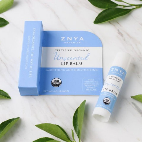 Znya Organics - USDA Organic Unscented Lip Balm ( 4 g.)